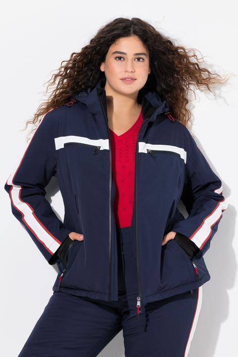 Image du produit Ulla Popken Veste technique imperméable, avec fermeture Éclair à double sens et passe-pouces intégré (46, 48)
