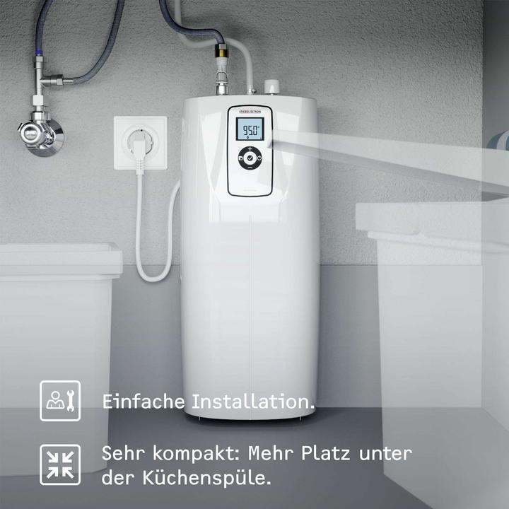 Actual product image Stiebel Eltron HOT 2.6 N Premium + 3in1 b (brushed), hot water appliance + tap for the kitchen, TÜV tested