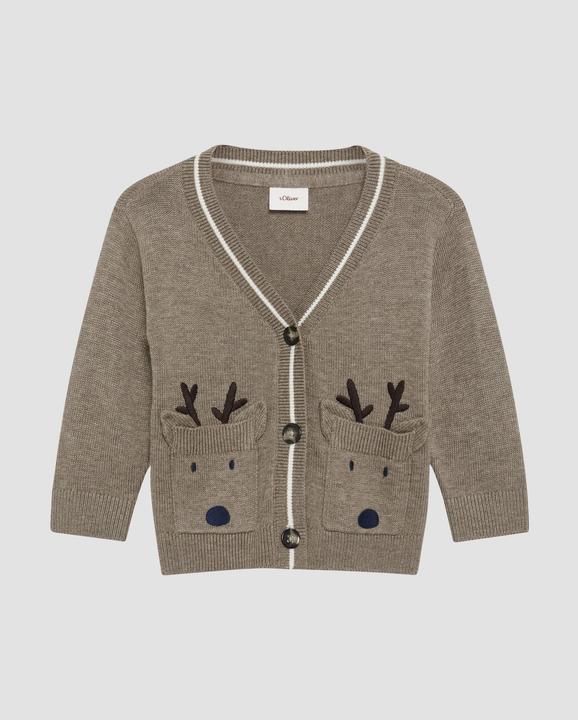 Produktbild s.Oliver Strickjacke Weiche Strickjacke mit Rentier-Applikation (56)