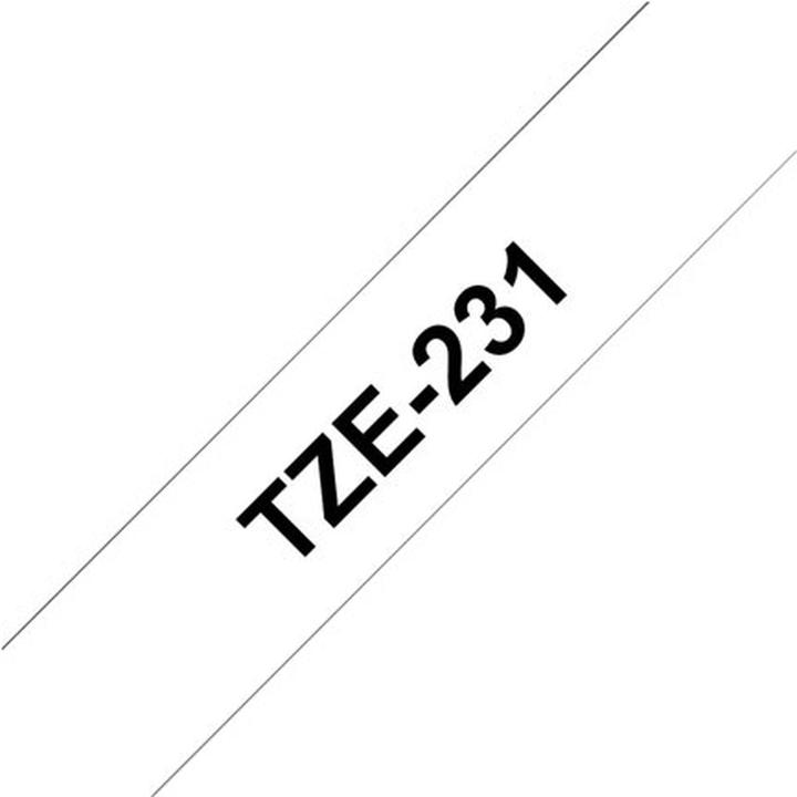 Actual product image Brother TZe-231 (1.20 cm, White, Black)