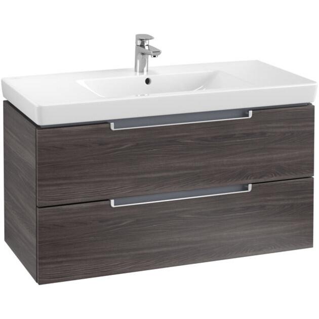 Thumbnail - Villeroy & Boch, Waschbeckenunterschrank, V&B Waschtischunterschrank SUBWAY 2.0 987x520x449mm Black Matt Lacquer (99 x 4...