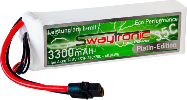 Actual product image Swaytronic SWAY-Platin Edition 4S 14.8V 3300mAh 35C/70C XT60 (14.80 V, 3300 mAh)