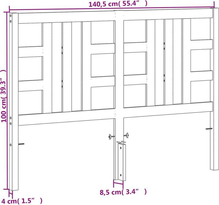 Image du produit vidaXL Kopfteil (8.50 x 8.50 x 100 cm)