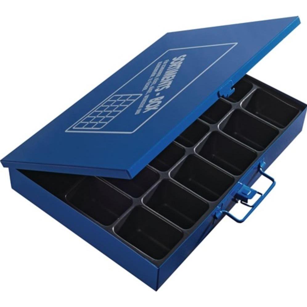HP Autozubehör, Sortimentskasten, Sortimentskasten B330xT240xH50mm 18 Fächer ohne Beschriftungsschild blau