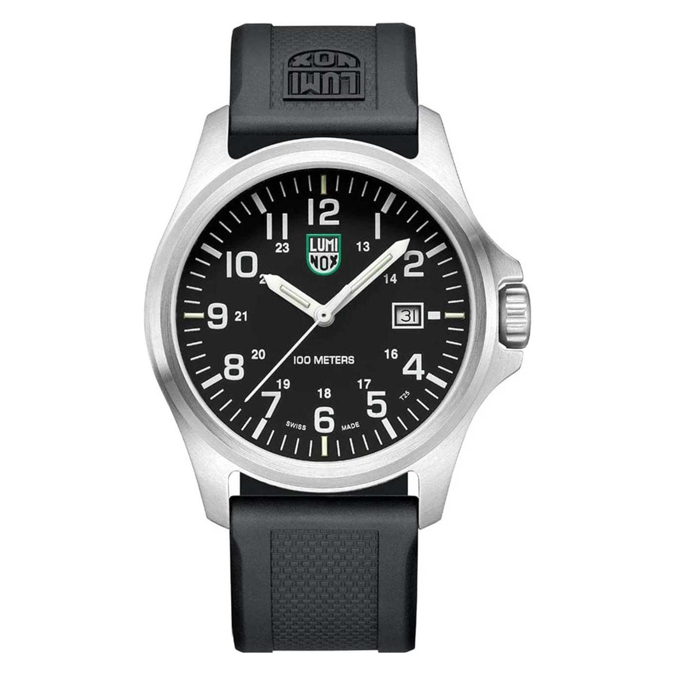 Luminox, Horloge, X2.2501 Patagonia Steel Herenhorloge 43mm 10ATM, Zwart, Zilver, (Analoog Horloge, Zwitserse Makelij, 43 mm)