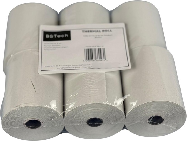 Actual product image Bestpak BSTech paper roll for cash registers 80x60m 6 pieces