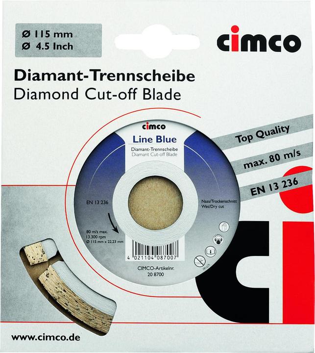 Produktbild Cimco Diamanttrennscheibe