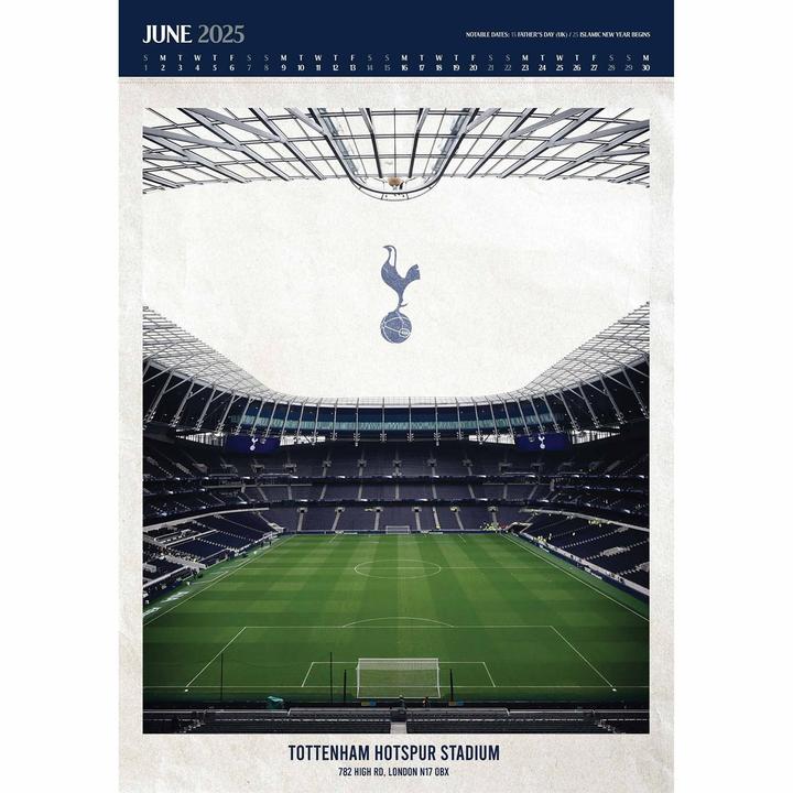 Produktbild Tottenham Hotspur FC Wandkalender Collectors Edition Deluxe 2025 (Englisch)