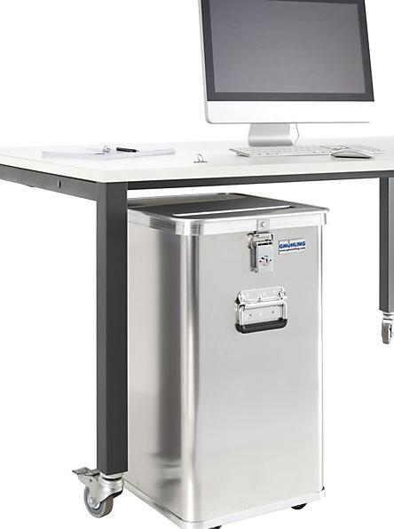 Actual product image kaiserkraft Aluminum data disposal container