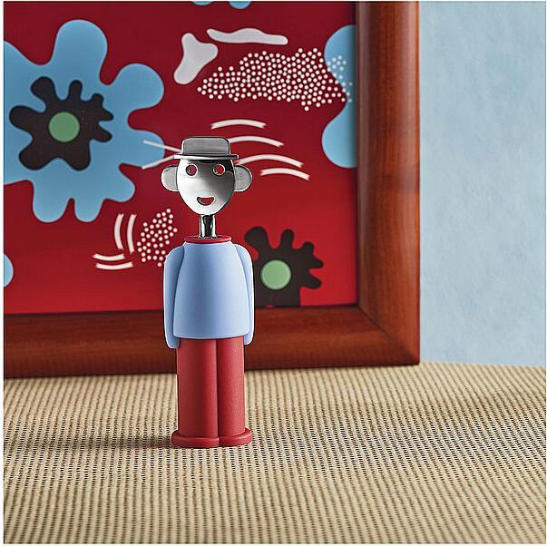 Produktbild Alessi Korkenzieher Alessandro M. hellblau-rot (Korkenzieher)