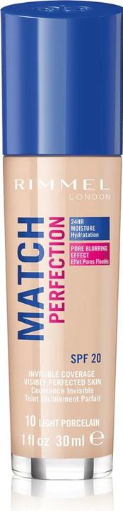 Actual product image Rimmel London Match Perfection SPF20 (010 Light Porcelain)