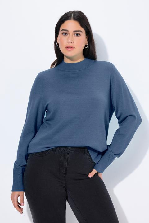 Produktbild Ulla Popken Pullover, Stehkragen, Langarm, Rippbündchen (62)