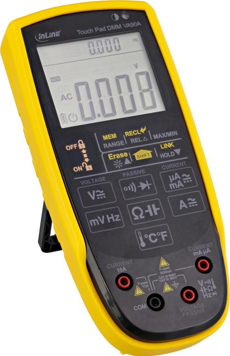 Image du produit InLine Multimètre avec clavier tactile et écran éclairé (CAT III 1000V, CAT IV)