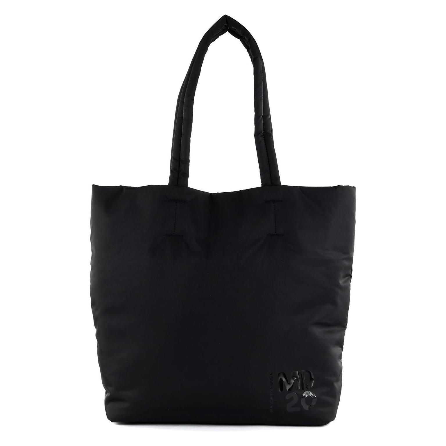 Mandarina Duck, Vrouwen, Handtas, Vertikale Zweifarbige Shopper Mit Verschlussbändern Und Innensicherheitstasche, Zwart