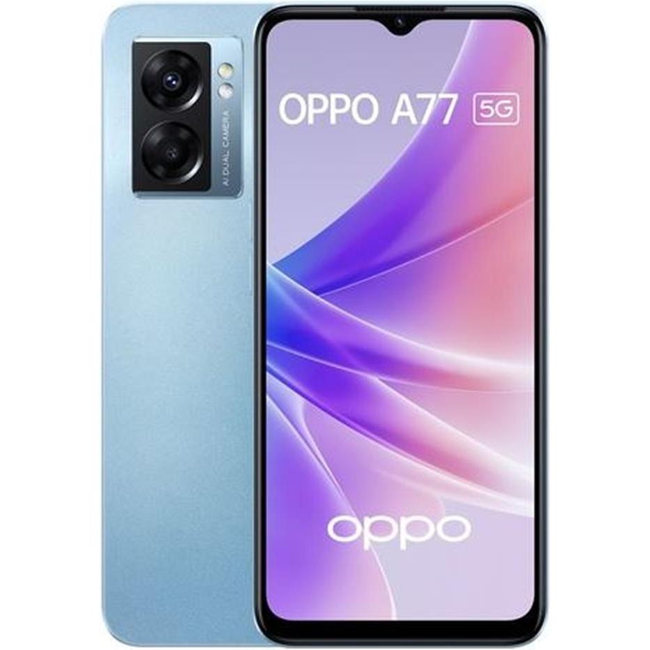 OPPO - A77 5G 4/64GB Ocean Blue (128 GB, Ocean Blue, 6.56", 5G), Smartphone, Blau