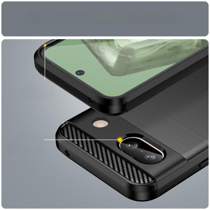 Actual product image Cover-Discount Google Pixel 8a - Metal Carbon Look Cover (Google Pixel 8a)