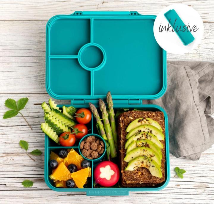 Produktbild Lekkabox Classic Lunchbox mit 4 Fächern & Trenner, petrol