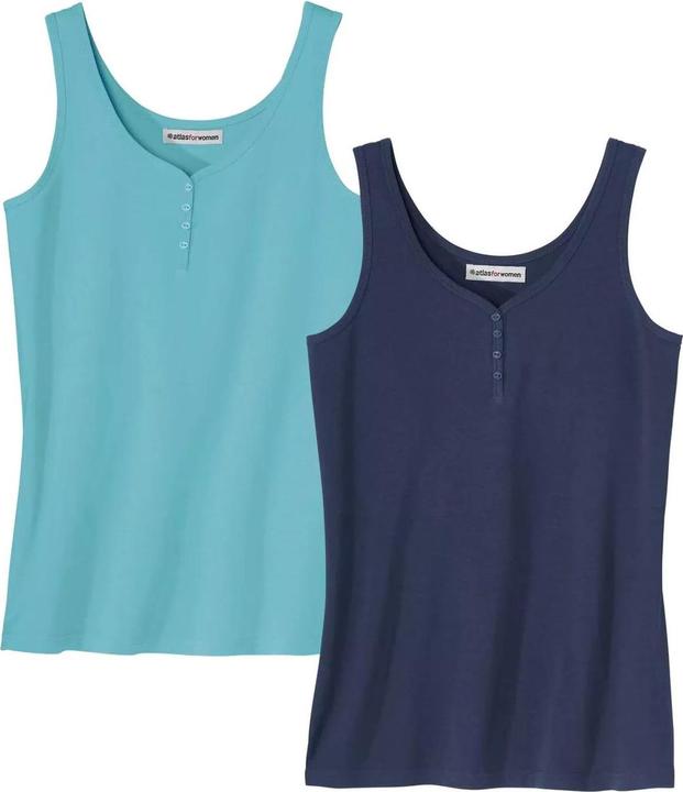 Produktbild Atlas For Women 2erPack Tops mit herzförmigem Ausschnitt (W38/L40)