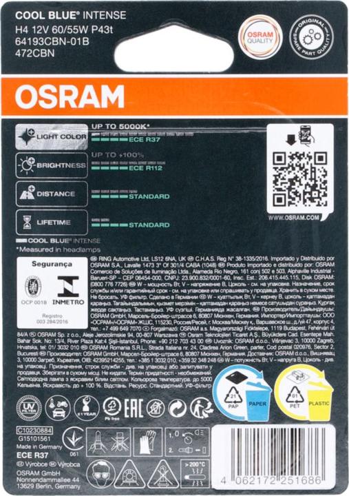 Produktbild Osram Cool blue Intense Next Generation (H4)
