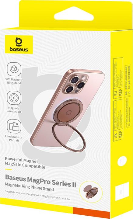 Image du produit Baseus MagPro II Magnetring mit Standfunktion – Rotgold