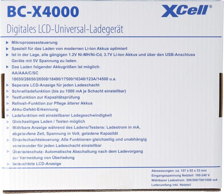 Image du produit AccuCell Chargeur rapide adapté aux batteries Li-ion, NiCd et NiMH. (Chargeurs sans batterie)