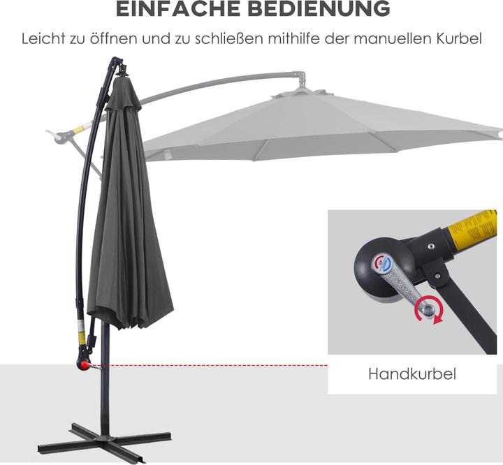 Produktbild Outsunny Ampelschirm (2.95 m)