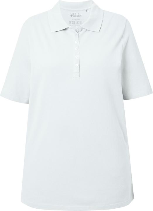 Immagine prodotto Ulla Popken Maglia polo in piqué con abbottonatura con nastro di velluto e mezze maniche (50, 52)