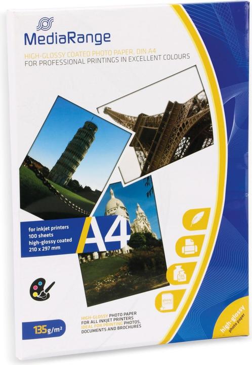Image du produit MediaRange Haute brillance (135 g/m², A4, 100 x)