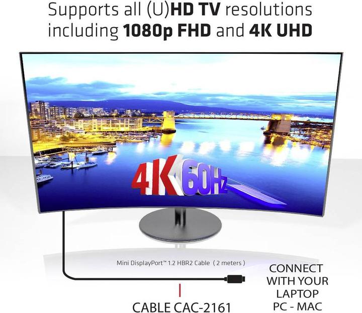 Image du produit Club 3D Mini DisplayPort — Mini DisplayPort (2 m)