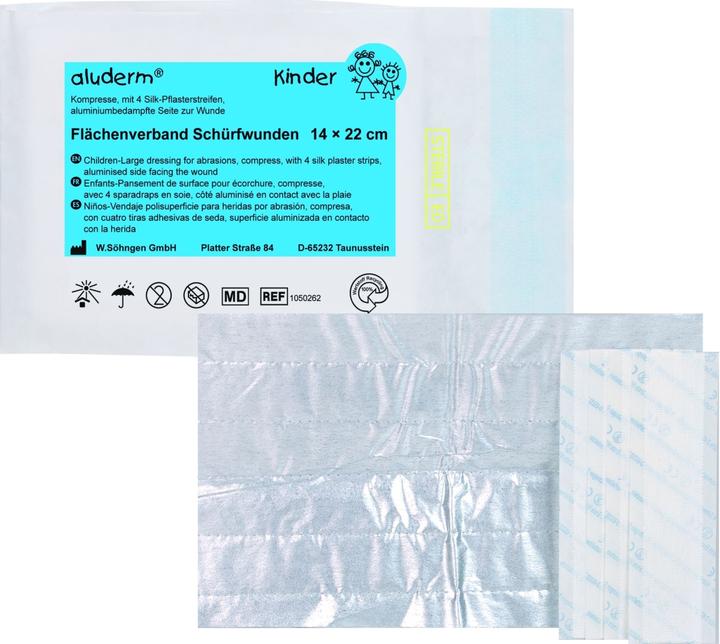 Nutritional values and ingredients Söhngen aluderm children's abrasion dressing small, single, sterile packed (1 x)