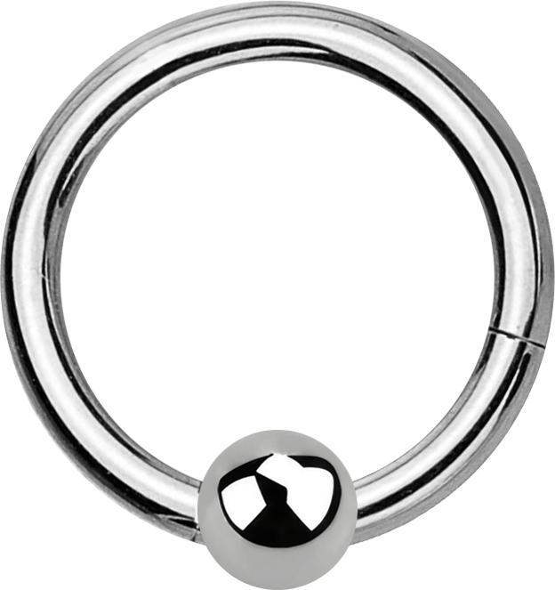 Immagine prodotto Star Piercing Micro Segmentring klappbar silber mit Kugel (senza ottone, Titanio)