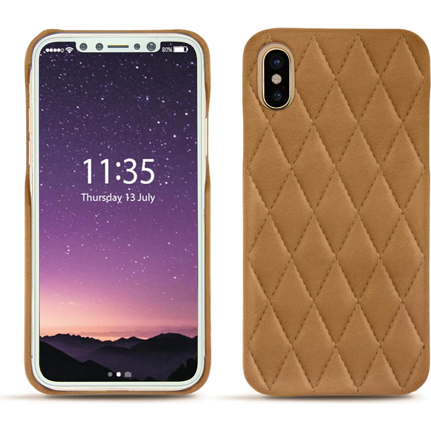 Thumbnail - Noreve Lederschutzhülle (Apple iPhone X), Smartphone Hülle, Braun