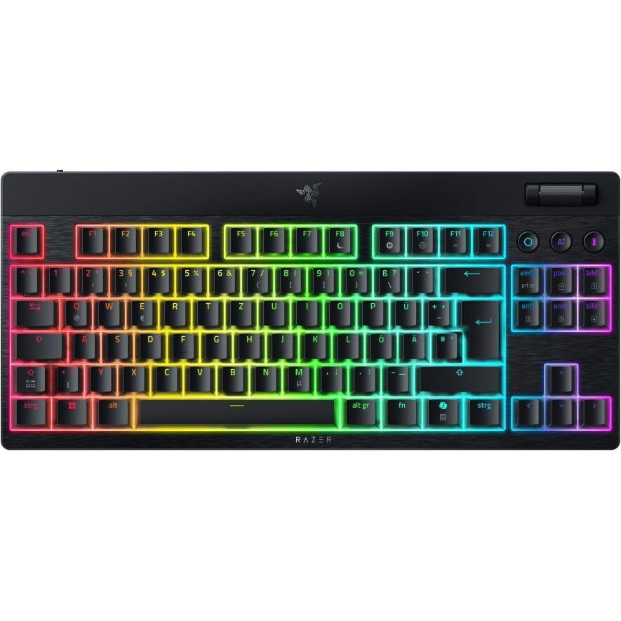 Razer BlackWidow V4 Low-profile Tenkeyless HyperSpeed (Deutschland, Kabellos), Tastatur, Schwarz