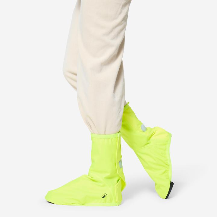 Btwin 900 Waterproof City Cycling Shoe Cover-Neon Yellow