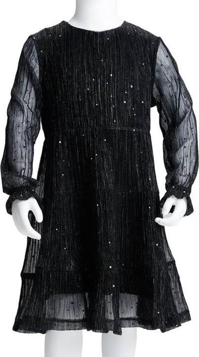 Produktbild vidaXL Kinderkleid mit Langen Ärmeln Schwarz 92,Aussenmaterial (92)