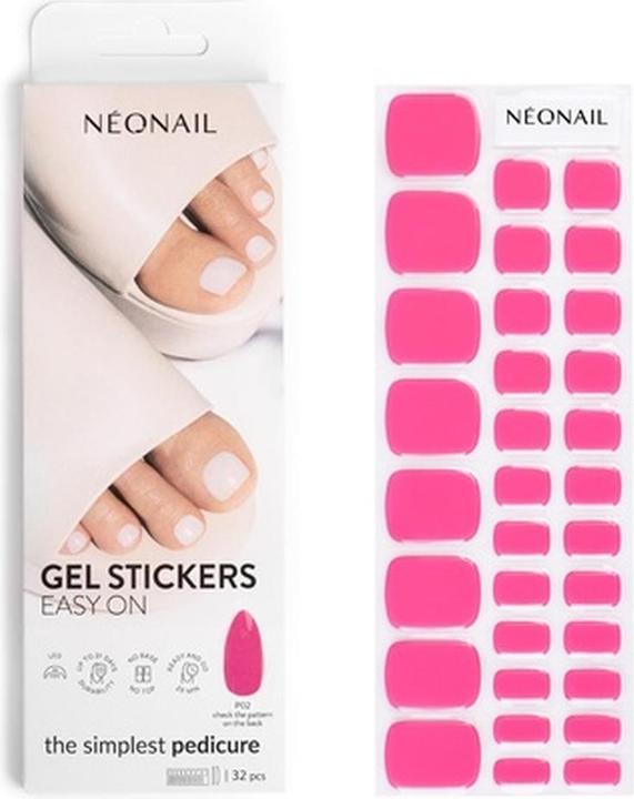 Immagine prodotto Neonail Adesivi Gel UV Easy On P02 Rosa 15 Modelli di Adesivi per Unghie Strisce di Smalto Gel per Unghie (Pink)