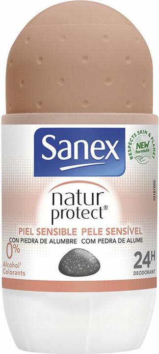 Sanex Deodorant Nature Protect Sensitive Skin 24h 0% Alcohol 50ml (Roll-on, 50 ml)