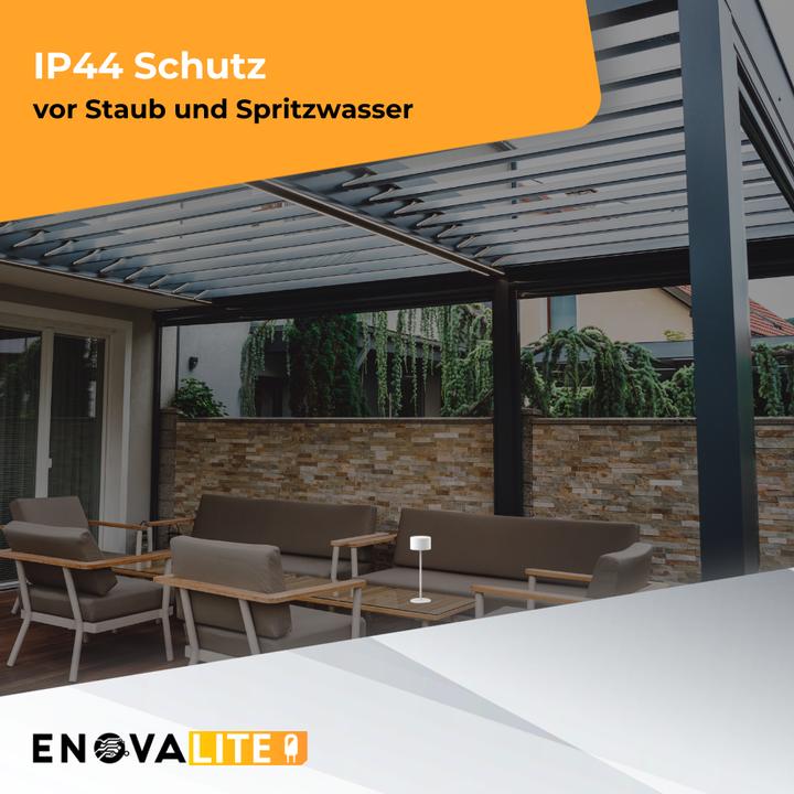 Productafbeelding Enovalite LED-Akku-Tischleuchte, ELED700401, EEK: D dimmbar, CCT, weiss (150 lm)