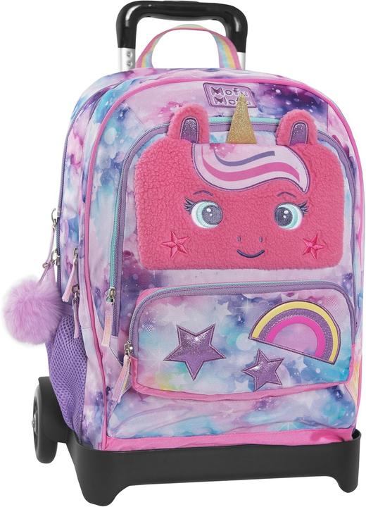 Actual product image Mofu Mofu School Backpack with Adjustable Handle and Removable Trolley