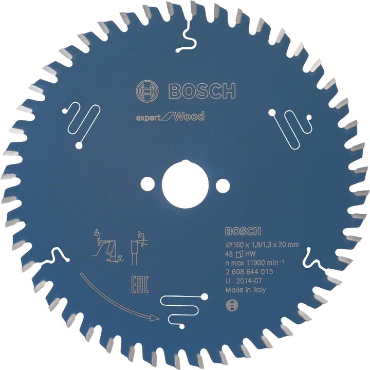 Produktbild Bosch Professional Zubehör Kreissägeblatt Expert for Wood, 160 x 20 x 1,8 mm, 48