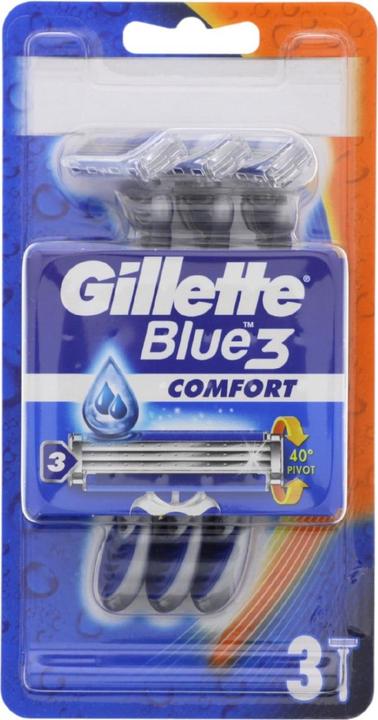 Actual product image Gillette Blue 3 disposable razor 3-pack Comfort
