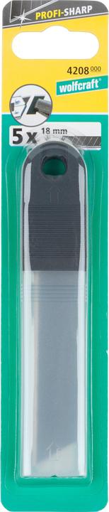 Produktbild wolfcraft wolfcraft 5 Abbrechklingen 18mm pro-sharp schwarz (Cutter)
