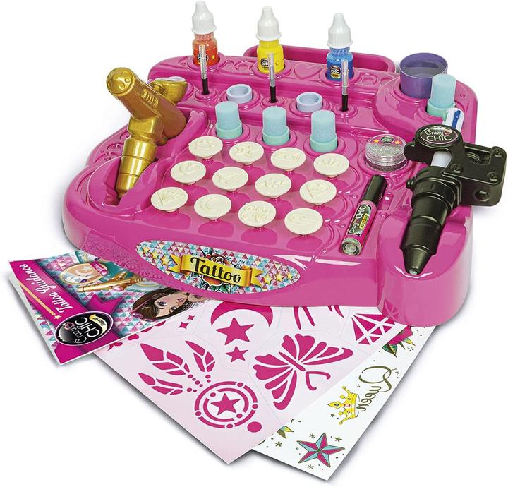 Actual product image Clementoni Crazy Chic tattoo studio creative toy - gift set