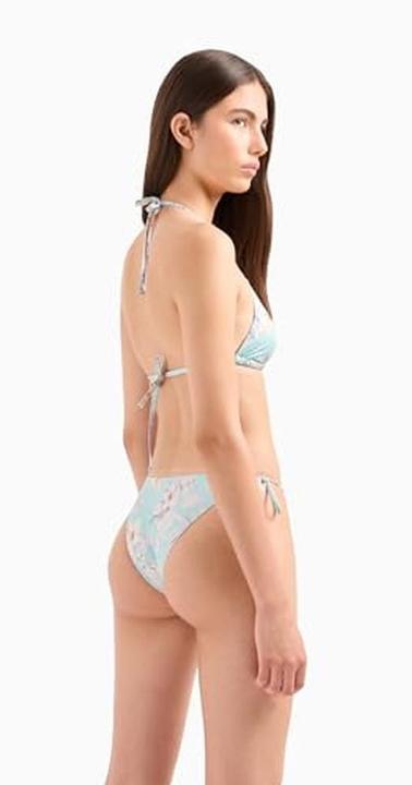 Image du produit Emporio Armani Ensemble bikini triangle et string, imprimé floral brésilien, taille élastique (S)