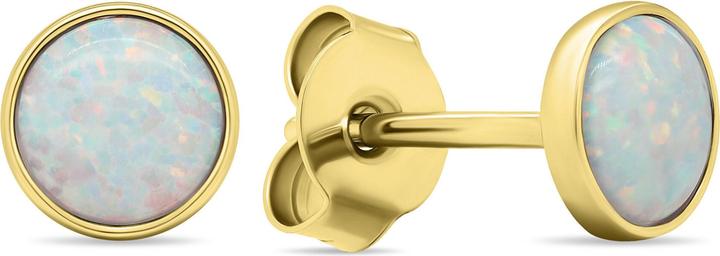 Immagine prodotto Brilio Argento - Incantevoli orecchini a perno placcati in oro con opali sintetici EA579Y