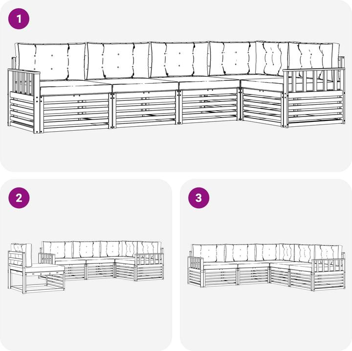 Produktbild vidaXL Outdoor-Sofa