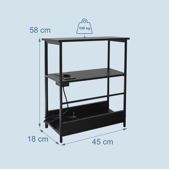 Image du produit Relaxdays table d'appoint (12 x 45 x 18 cm)