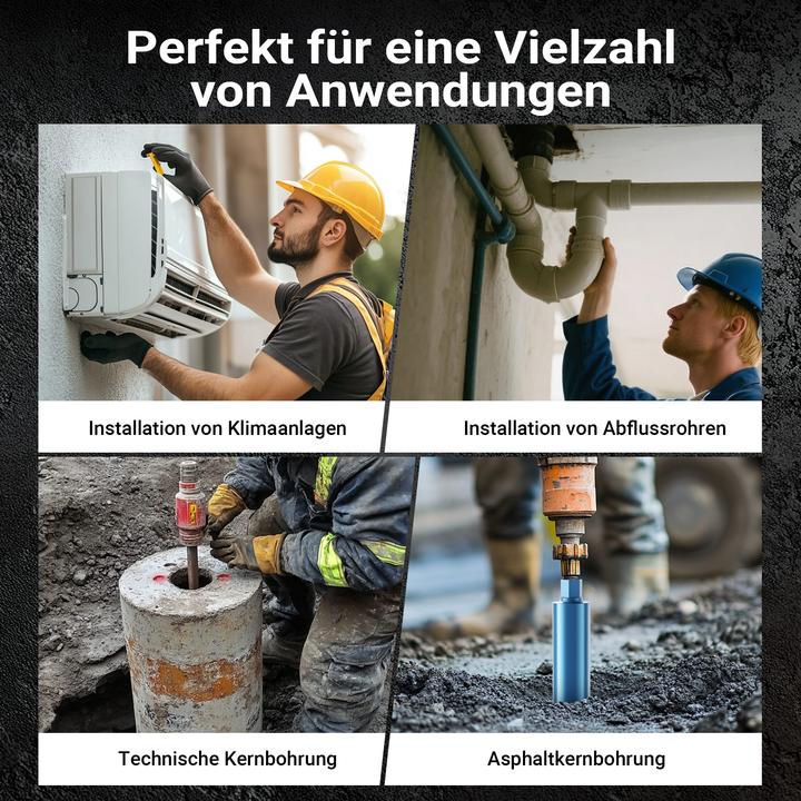 Produktbild Wiltec Diamantbohrkrone Shark Ø82mm Bohrkrone 450mm 1¼ UNC Diamantbohrer Beton (82 mm)