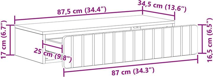 Produktbild vidaXL Wandmontierter Tisch