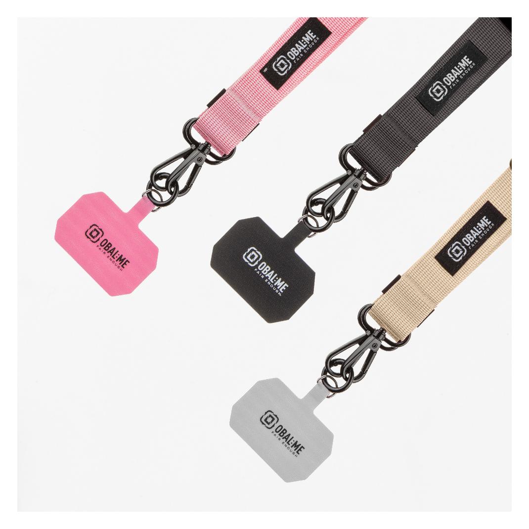 Obal:Me NeckTag Ribbon Phone Strap Black (57983126809)